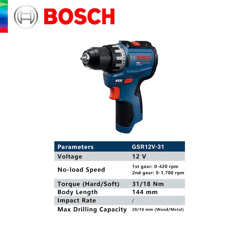 BOSCH GSR 12V-31 Professional  - Power Drill Cordless recension och pris