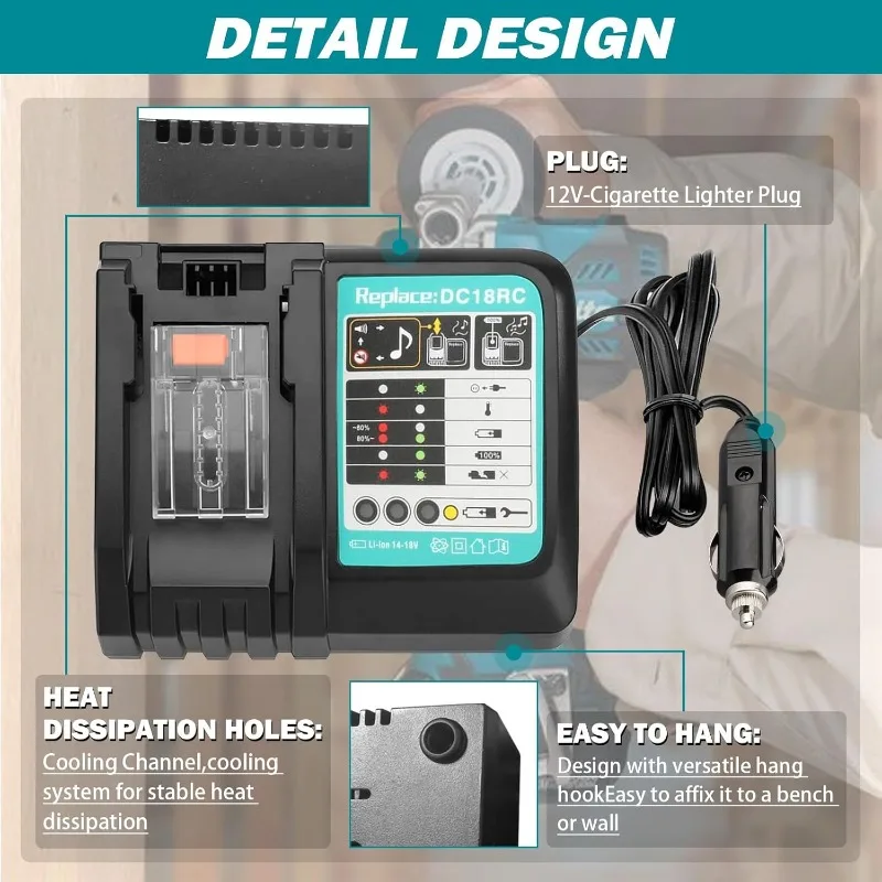 DC18RC Li-ion Battery 3A Car C - Makita Drill Hp1640 recension och pris