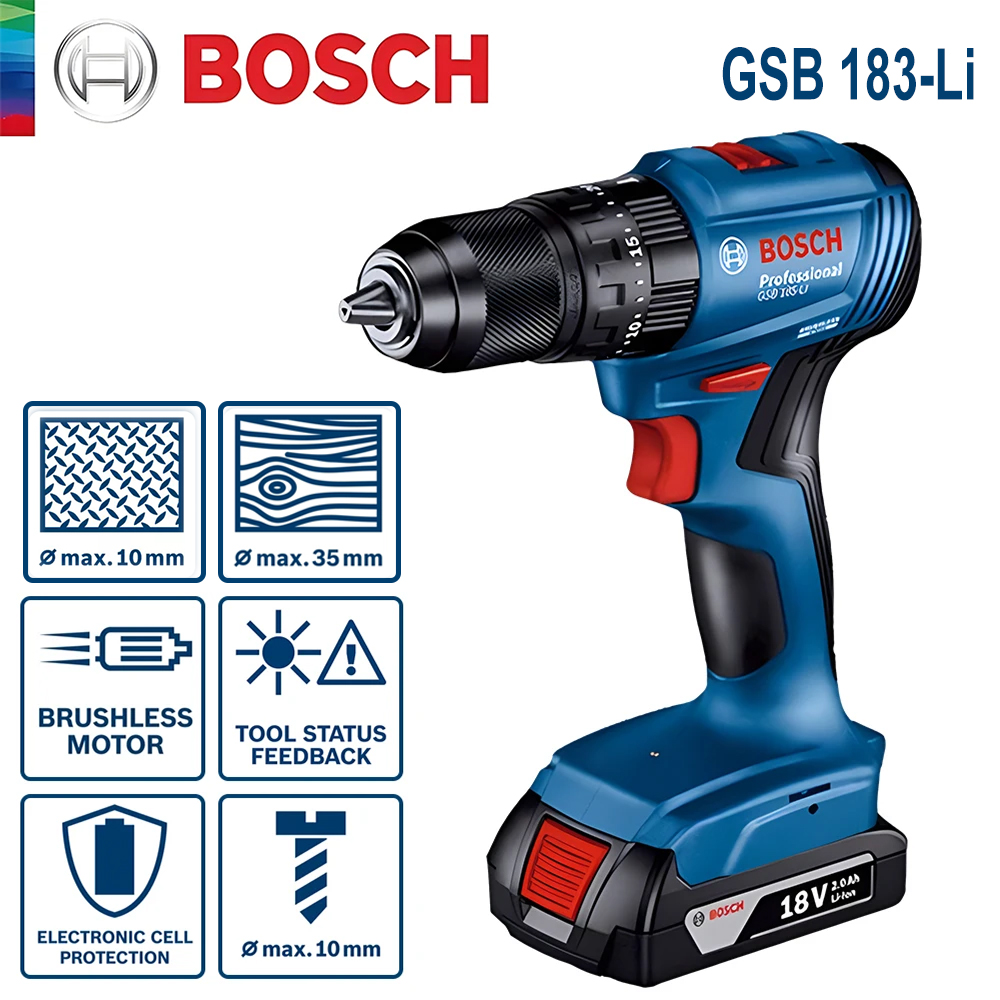 Bosch GSB 183-LI Electric Dril - Power Drill Cordless recension och pris
